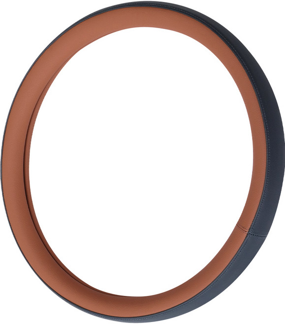 루젠 셀토스 자동차 핸들커버 투톤 스티어링, 소프트브라운(캐러멜)