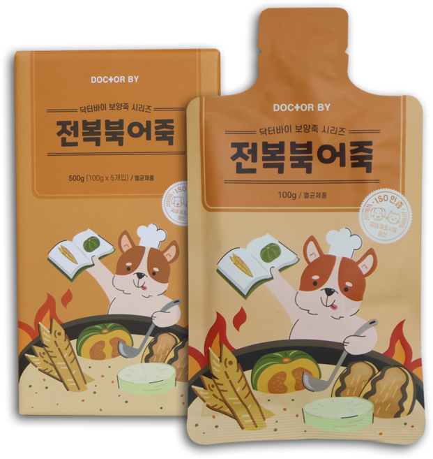 닥터바이 강아지 전복북어죽 보양식 습식사료 5p, 닭, 100g, 1개