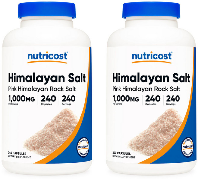 뉴트리코스트 핑크 히말라야산 소금 1000mg 240캡슐, 240정, 2개