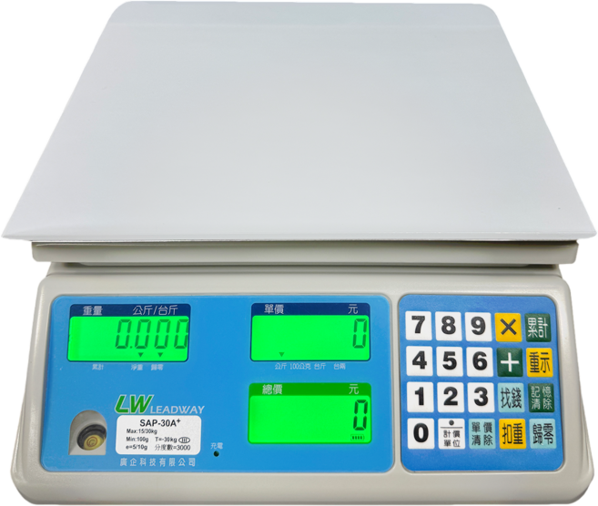 Dr.秤 磅秤 電子秤 SAP-30A 電子計價桌秤 市場用秤 台灣製 含稅 保固一年, 1個