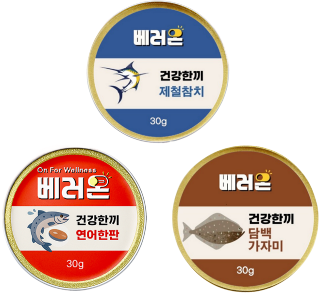 베러온 고양이 습식사료 미니캔 프리미엄 주식캔, 36개, 30g, 연어+참치+가자미