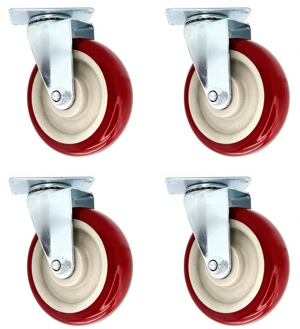 아이베란다 고하중 우레탄 회전바퀴 125mm, 일반형, 4개