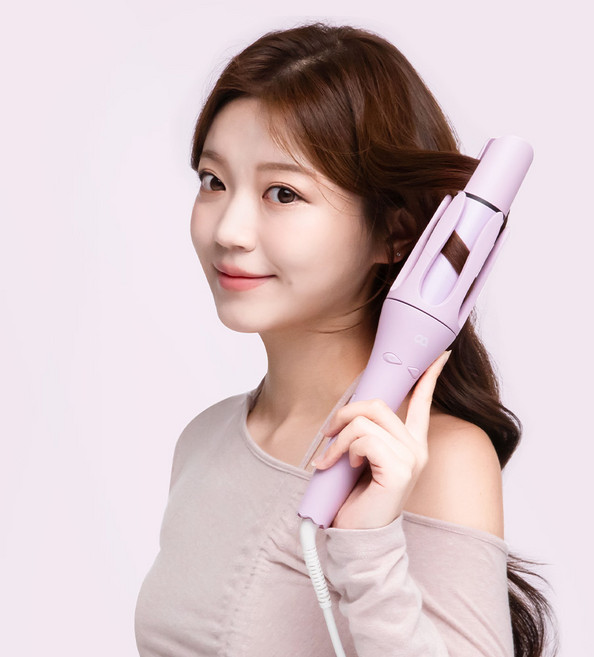 오아 오토 고데기 자동 회전 봉 고대기 40mm, 연보라