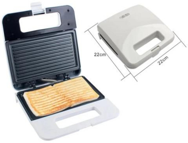 샌드위치 와플 메이커 와플기계 샌드위치팬 크로플 토스트 파니니 전기 다기능 베이킹 가벼운 음식 아침 식사 빵 오믈렛 스테이크 그릴, 1) White Panini