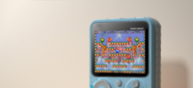 Sup 掌上遊戲機 500款遊戲 迷你掌機 連電視雙人兒童玩具, 【藍色】500合一G遊戲機,單打