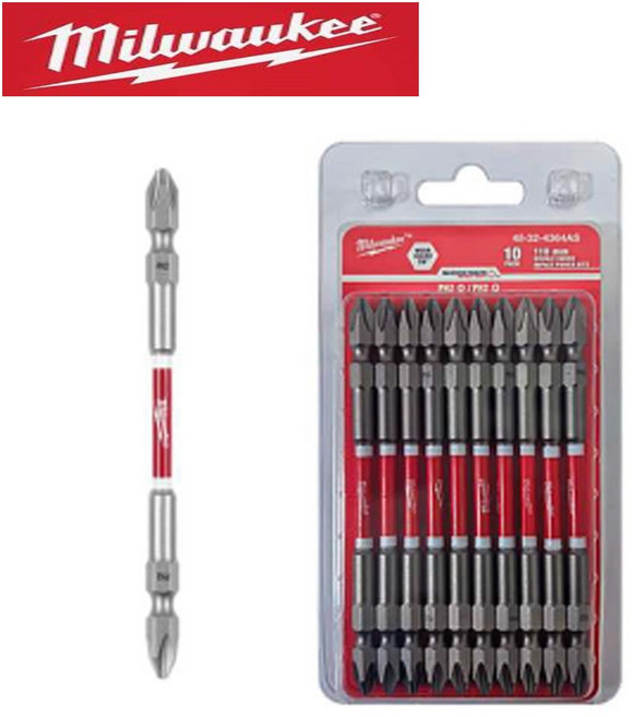 밀워키 2세대 토션비트 110mm 10개입 십자 양날 임팩용 드라이버촉 48-32-4364AS, 1개