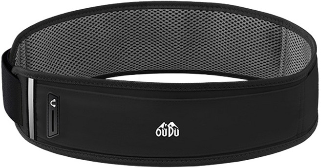 모노치 포러너 플립벨트 벨크로 러닝벨트, 1개, 블랙