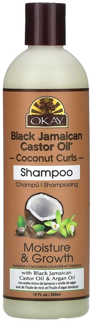 Okay Pure Naturals 블랙 자메이카 캐스터오일 코코넛 컬 샴푸 355ml(12fl oz), OkayPureNaturals블랙자메이카캐스터오일코코넛, 1개, 355ml - 쿠팡