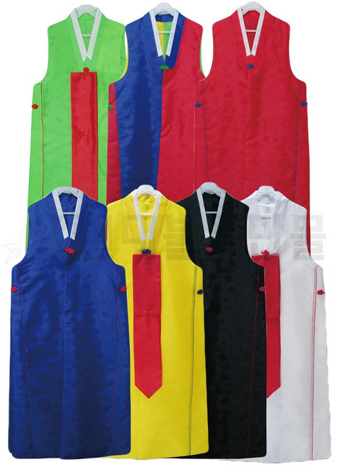 자미사 민 쾌자(7종) 민소매 한복조끼 답호 전복 괘자, 노랑쾌자, 1개