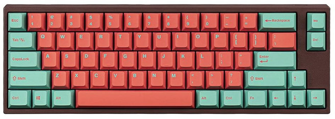 레오폴드 x MK FC660M Vapor 65% Double Shot PBT 기계식 키보드, Cherry MX Clear, Cherry MX Clear, Cherry MX Clear, 청축