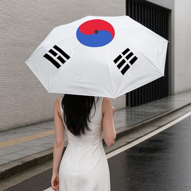 카라몰리 태극기 자외선 차단 암막 양산 우양산