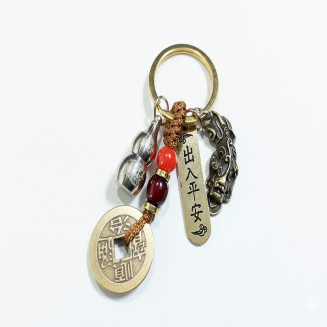 [싸더라] 비휴 열쇠고리 재물운 출입평안 풍수 행운 선물 키링, 1개, 비휴 열쇠고리 키링