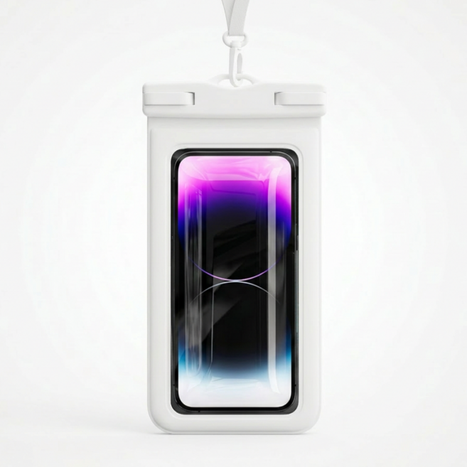 로멀리 핸드폰 방수팩 물놀이 방수케이스, 1개, 화이트