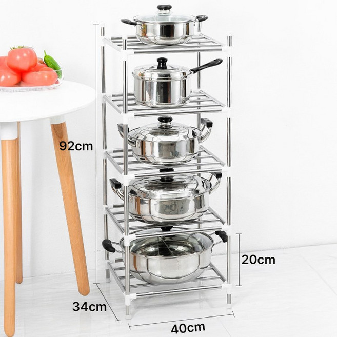 가려거든 냄비 후라이팬 거치대 다용도 주방 스텐선반, 1개, 스텐리스