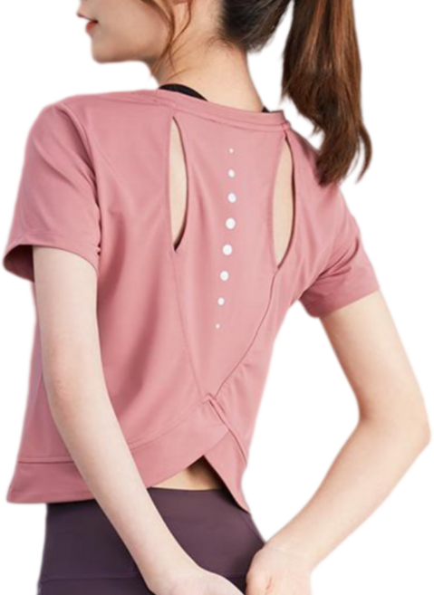 Makone 여성 요가복 반팔 티셔츠 러닝 피트니스 상의 캐주얼 루즈핏 트레이닝 반팔티