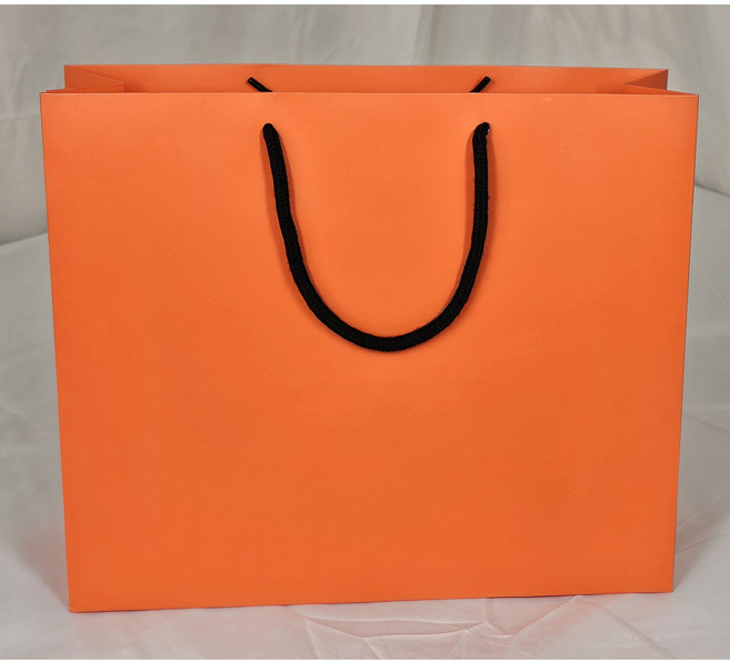 호야몰 무광코팅종이쇼핑백 두꺼운(230g) 다양한 색상 주문제작/인쇄가능 선물용, 50개, 명품오렌지