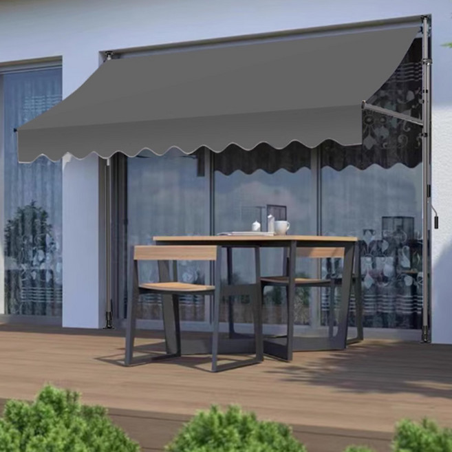 어니싱 무타공 어닝 천막 테라스 차양막 매장 그늘막, 그레이
