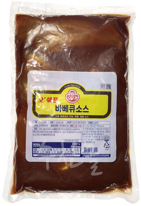 오뚜기 오쉐프 바베큐소스 1kg x 5개