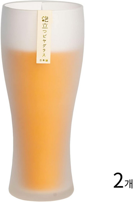 도요사사키 아와다치 불투명 거품 맥주잔 360ml, 2개