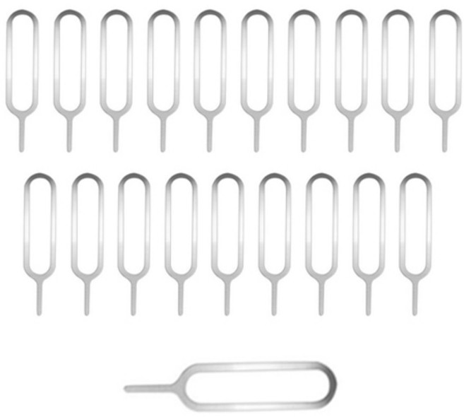 HANSUWI 유심칩 제거핀 20개입 해외여행 유심카드 교체, 20개