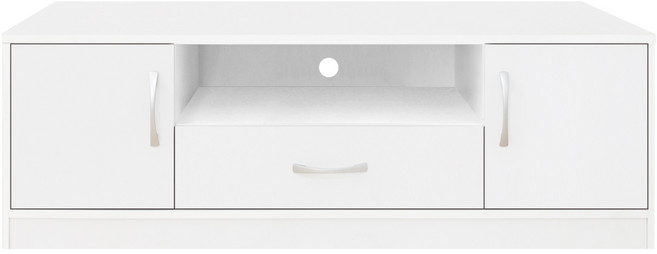 HOPMA 現代二門一抽電視櫃 F-2D124, 時尚白
