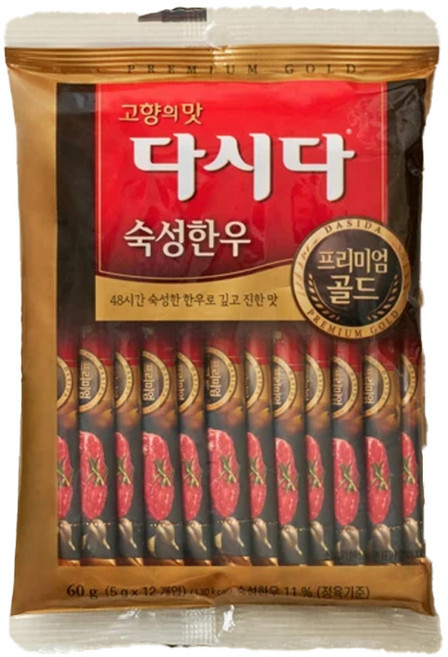 CJ 제일제당 다시다 프리미엄골드 한우 스틱포장, 60g, 14개