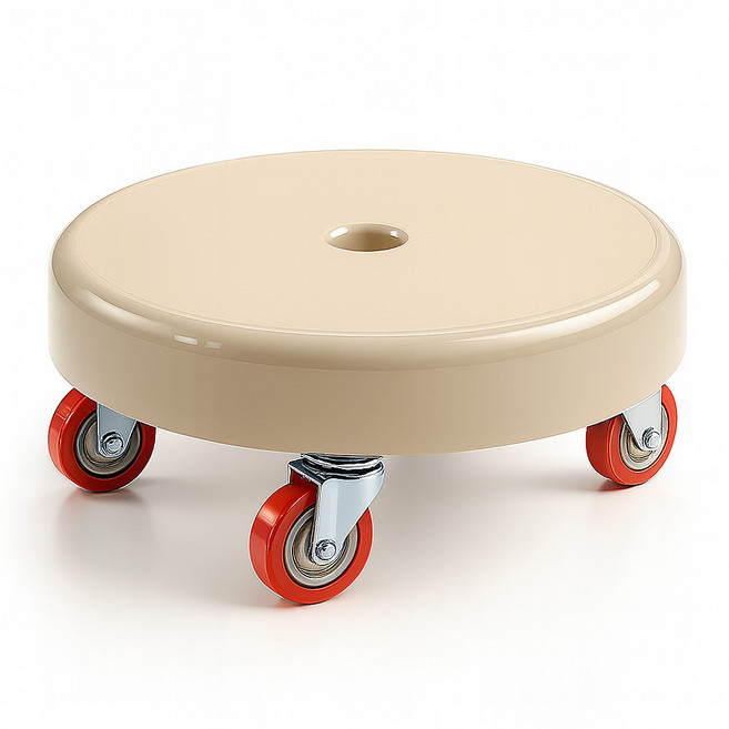 헤이미샤 무빙체어 앉은뱅이 이동식 무빙의자 작업 청소용 이동의자 (중형), 베이지, 1개