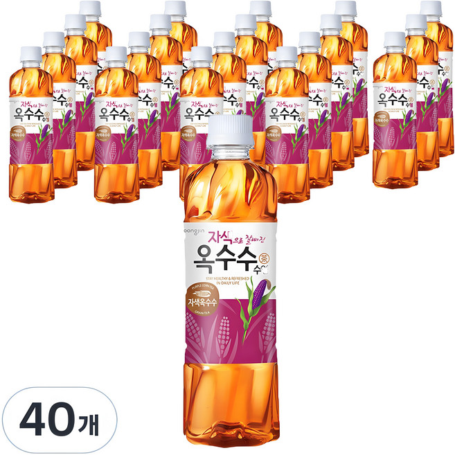 웅진 자색으로 잘빠진 옥수수수염차, 500ml, 40개