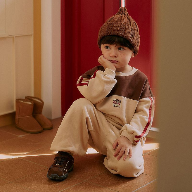 해피프린스 SIZE 6Y 토프 트랙 기모 셋업