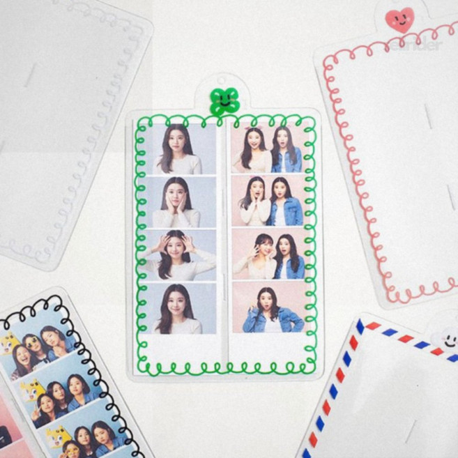 차량용포토홀더 더블 네컷사진 홀더, 클립