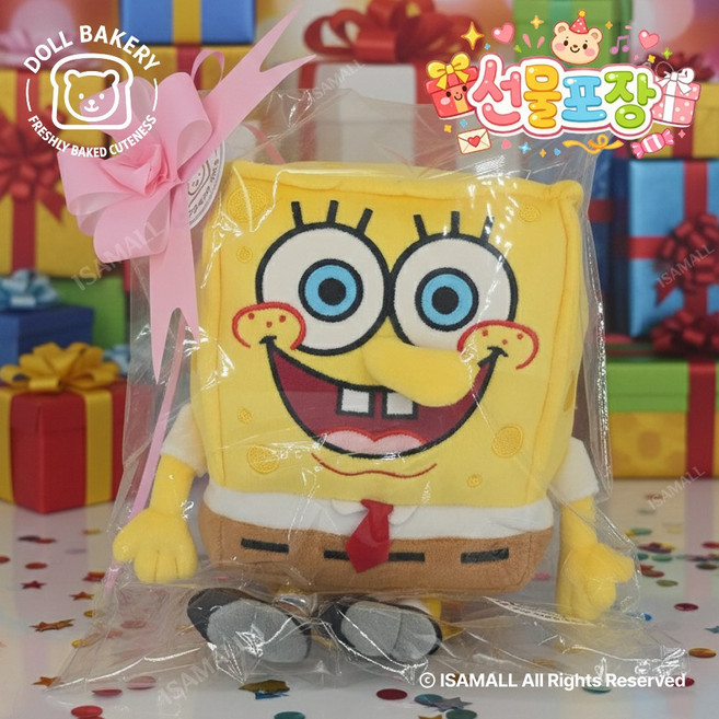 (선물포장) 스폰지밥 인형 25cm 공식정품 돌베이커리 바로선물, 1개