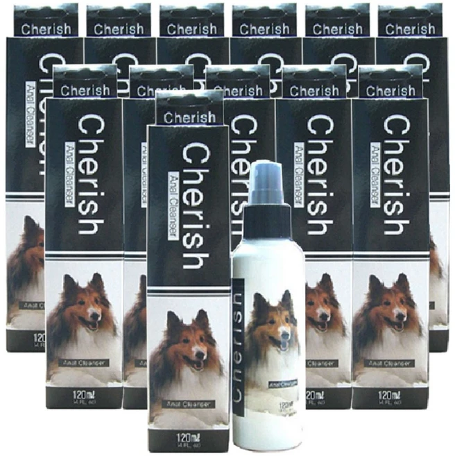 체리쉬 강아지 항문 세정제, 12개, 120ml - 쿠팡