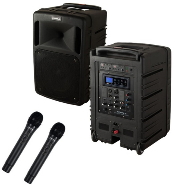카날스 500W 충전식 행사용 스피커 핸드2개 BK-1050N