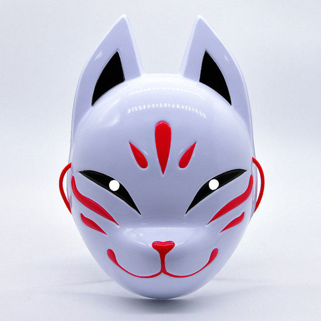 나루토 암부 일본 여우 가면 할로윈 분장 코스프레 예쁜 닌자 마스크 코스튬 소품 의상, 여우가면