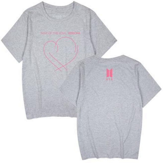 BTS MAP OF THE SOUL PERSONA 短袖T恤, 1個, 灰色XL