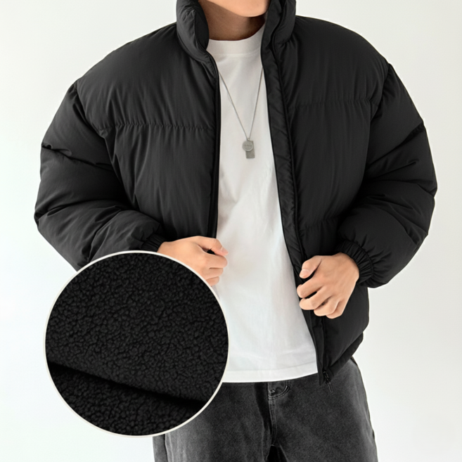 세븐퍼센트 투웨이 쉐르파 숏패딩 웰론 패딩 점퍼 양털 푸퍼 3color