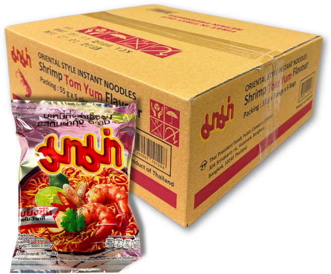 마마 쉬림 톰냠 플레이버 똠냠 봉지라면 55g, 30개