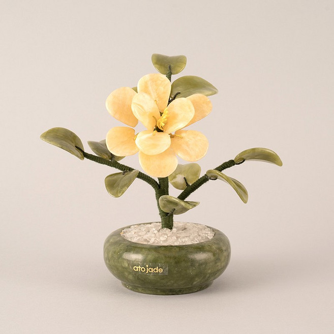 승진 영전 축하 감사 이사 집들이 선물 / [아토제이드] 옥꽃 메리골드 한송이 라운드, 옐로우, 1개