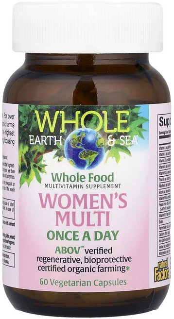 네츄럴팩터스 Whole Earth & Sea 50세 이상 여성용 멀티 60베지캡슐, 1개 - 쿠팡