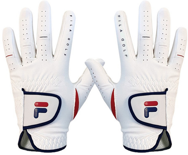 휠라골프 남여공용 극세사 골프장갑 양손용, 화이트, 1세트