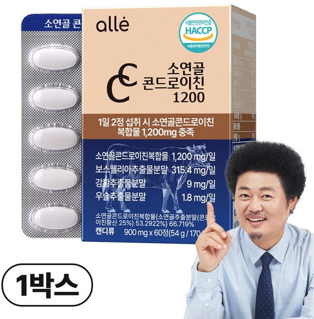 소연골 콘드로이친 1200 소유래 HACCP, 60정, 1박스