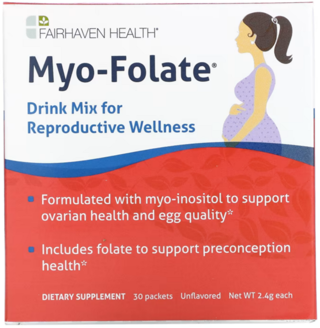 페어헤븐 미오폴레이트 이노시톨 활성엽산 30포 Myo Folate, 2.4g, 3개