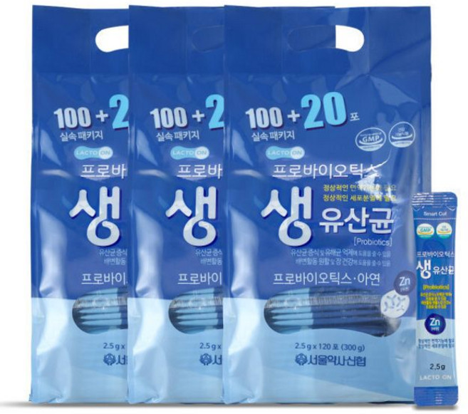 서울약사신협 락토온 프로바이오틱스 생유산균, 300g, 3개