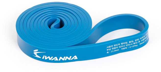 아이워너 풀업밴드 3단계 철봉 턱걸이 헬스 라텍스 고무 저항 근력 운동, 라이온스 블루, 1개