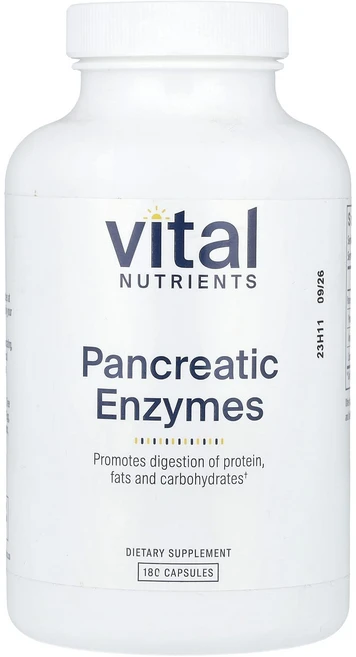 Vital Nutrients 췌장 효소 캡슐 180정, 1개 - 쿠팡