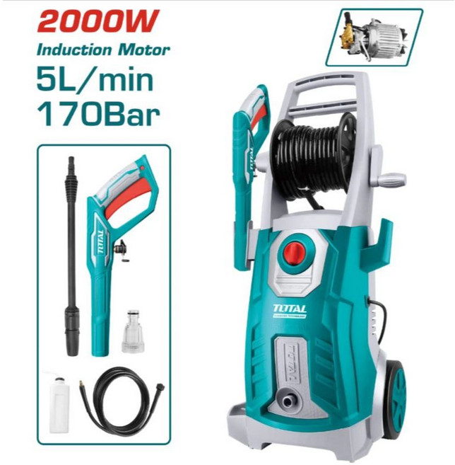 TOTAL 2000W 感應馬達高壓清洗機 170Bar 5L/min, 1個