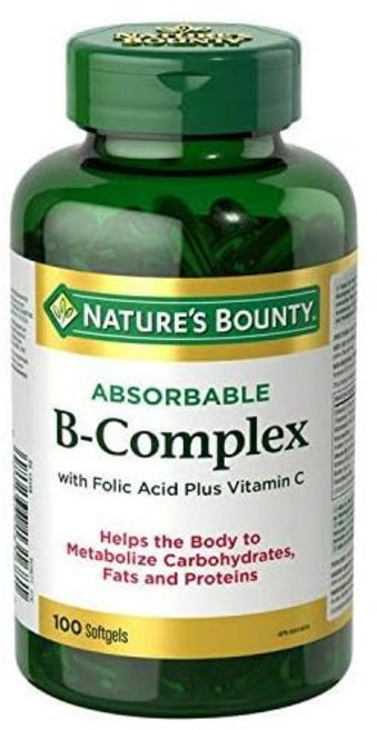 Nature's Bounty 네이쳐스바운티 비콤플렉스 엽산 B Complex 티아민 리보플라빈 100캡슐 1개, 100정