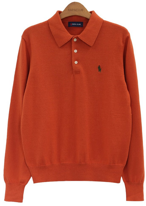 라파클럽 남녀공용 면100% 긴팔 카라 니트 스웨터