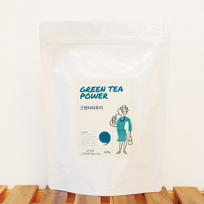 카페용 그린티파우더 녹차라떼 말차 가루 분말 1Kg [국내산 유기농 녹차분말 10%], 1개, 1개입