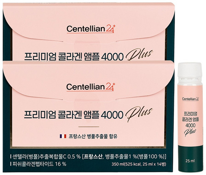 [센텔리안24] [병풀콜라겐][단품]동국제약 프리미엄 콜라겐 앰플 4000(25ml*14, 350ml, 2개